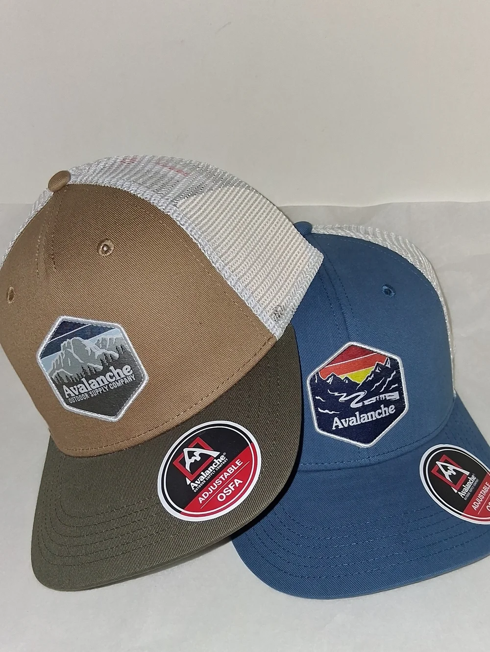 AVALANCHE outdoors Hats (2) Mesh Baseball Trucker Hats NEW